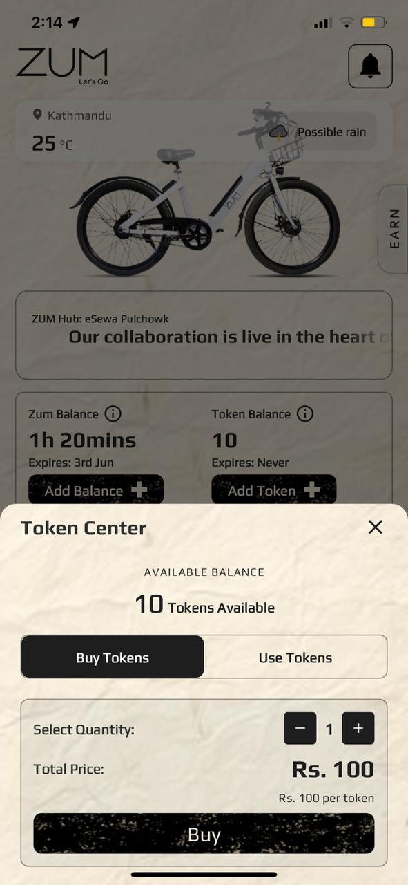 Token Center Buy