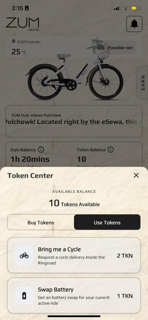 Token Center Use